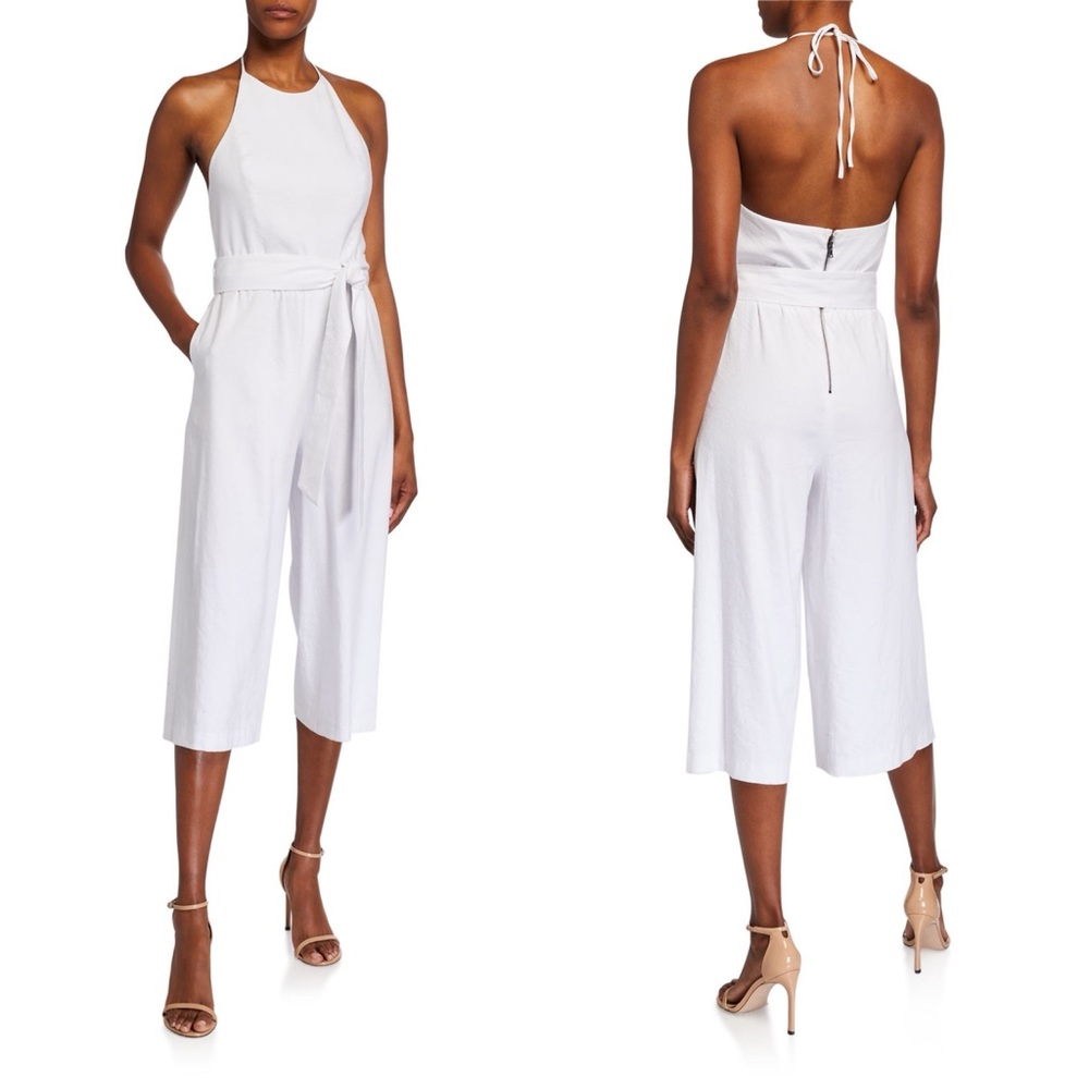 NWT - Alice+Olivia Linen Halter Jumpsuit